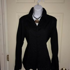 Charter Club black cotton blouse
